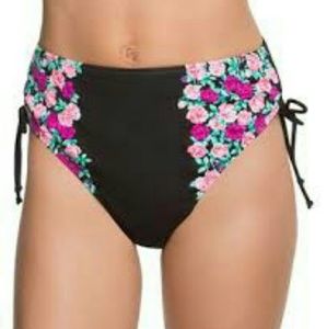 Betsey johnson high waisted swim bottoms